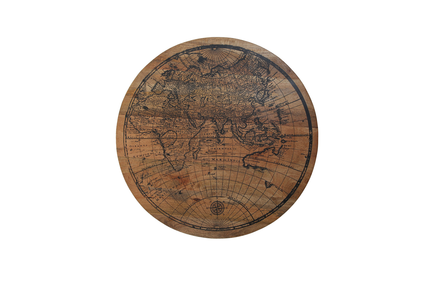 Medinia Map Print Round Coffee Table