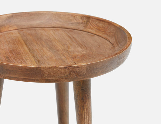 Nyore Tray Top Round End Table