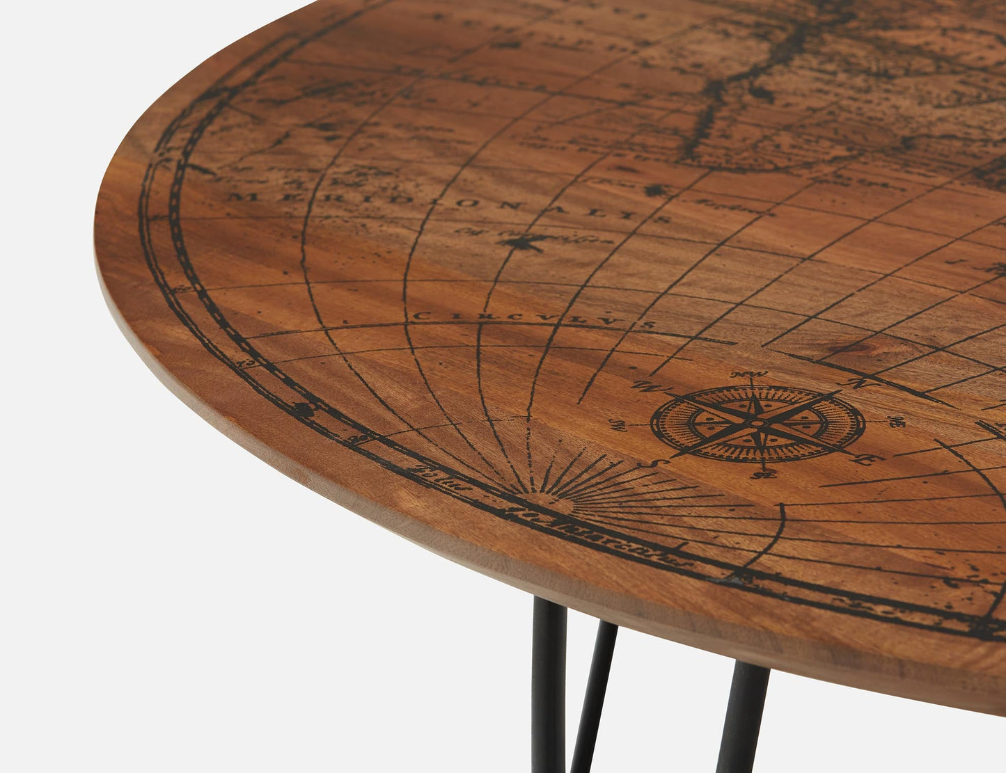 Medinia Map Print Round Coffee Table