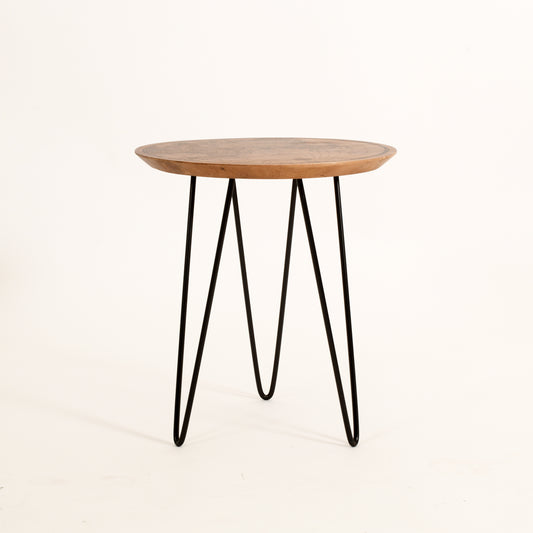 Medinia Map Print Round End Table