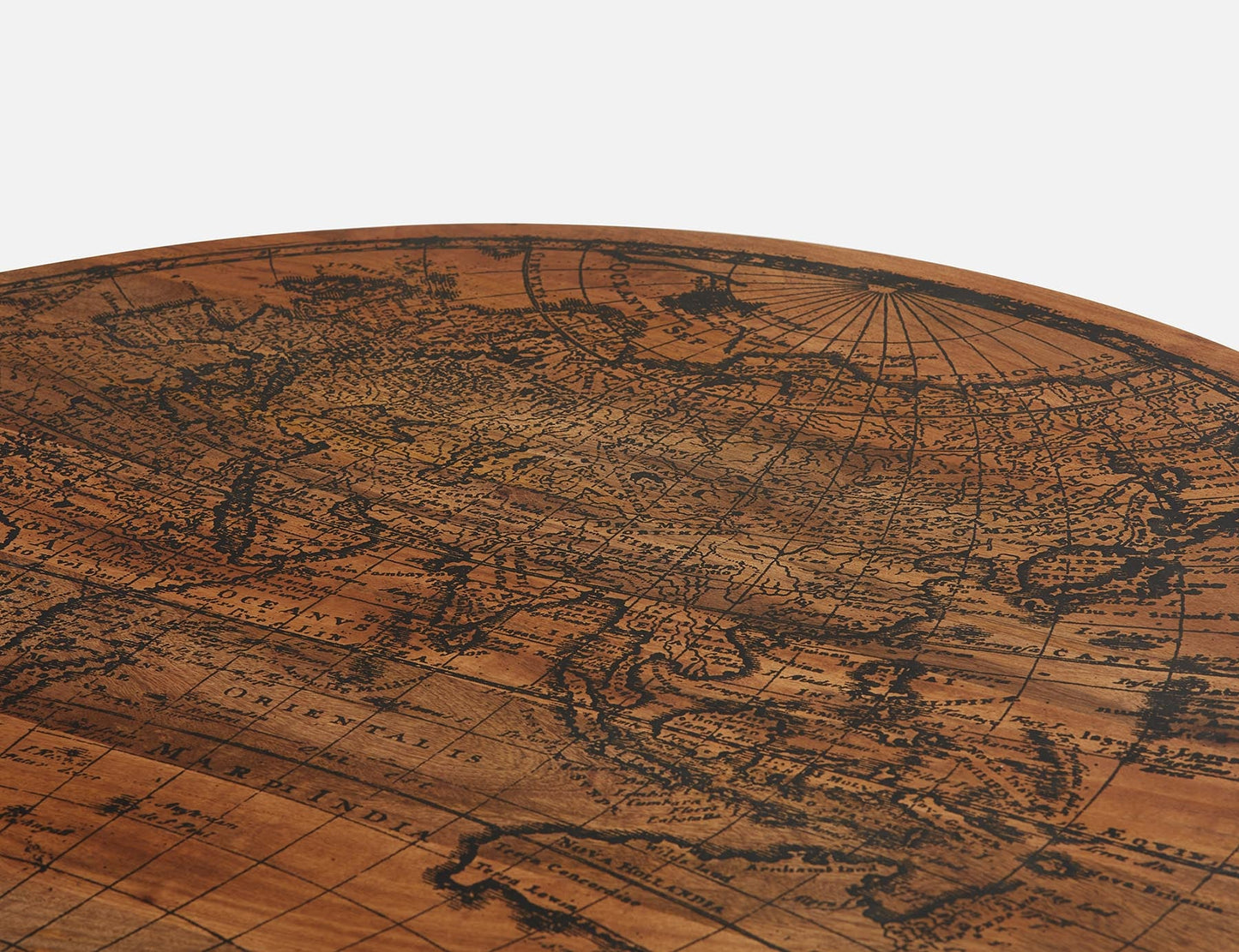 Medinia Map Print Round Coffee Table