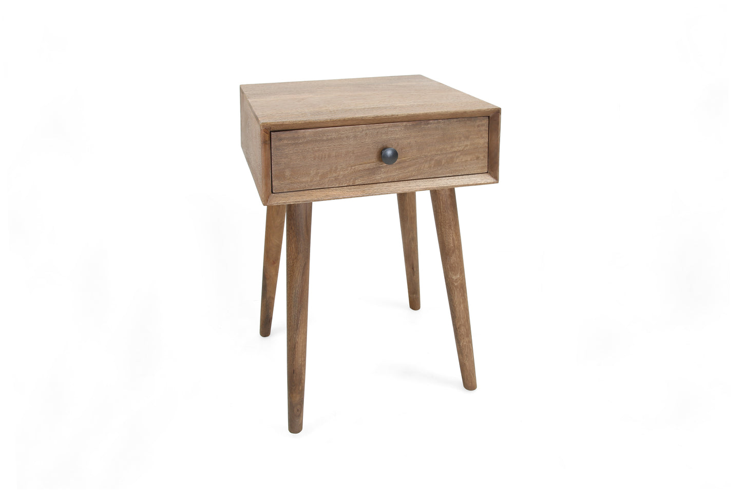 Tenera Mid-Century Modern Nightstand with Storage Drawer