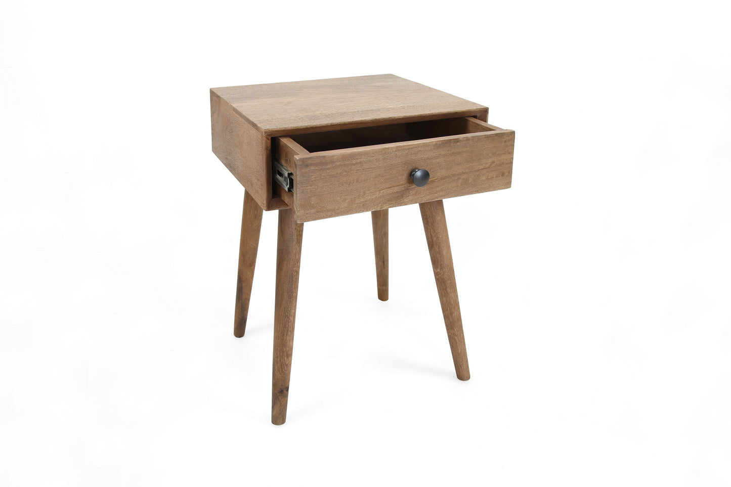 Tenera Mid-Century Modern Nightstand with Storage Drawer