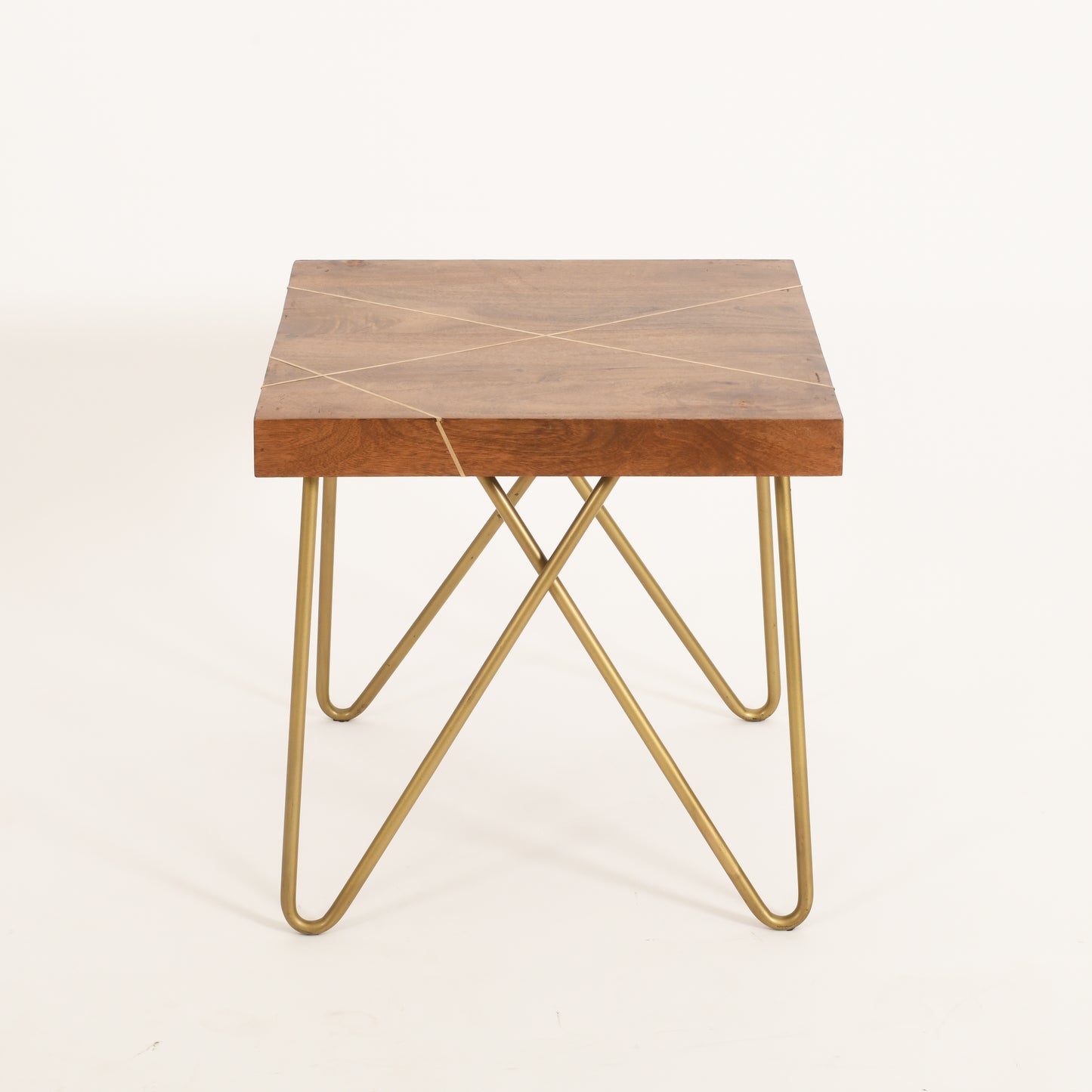 Rayos Brass Inlay End Table