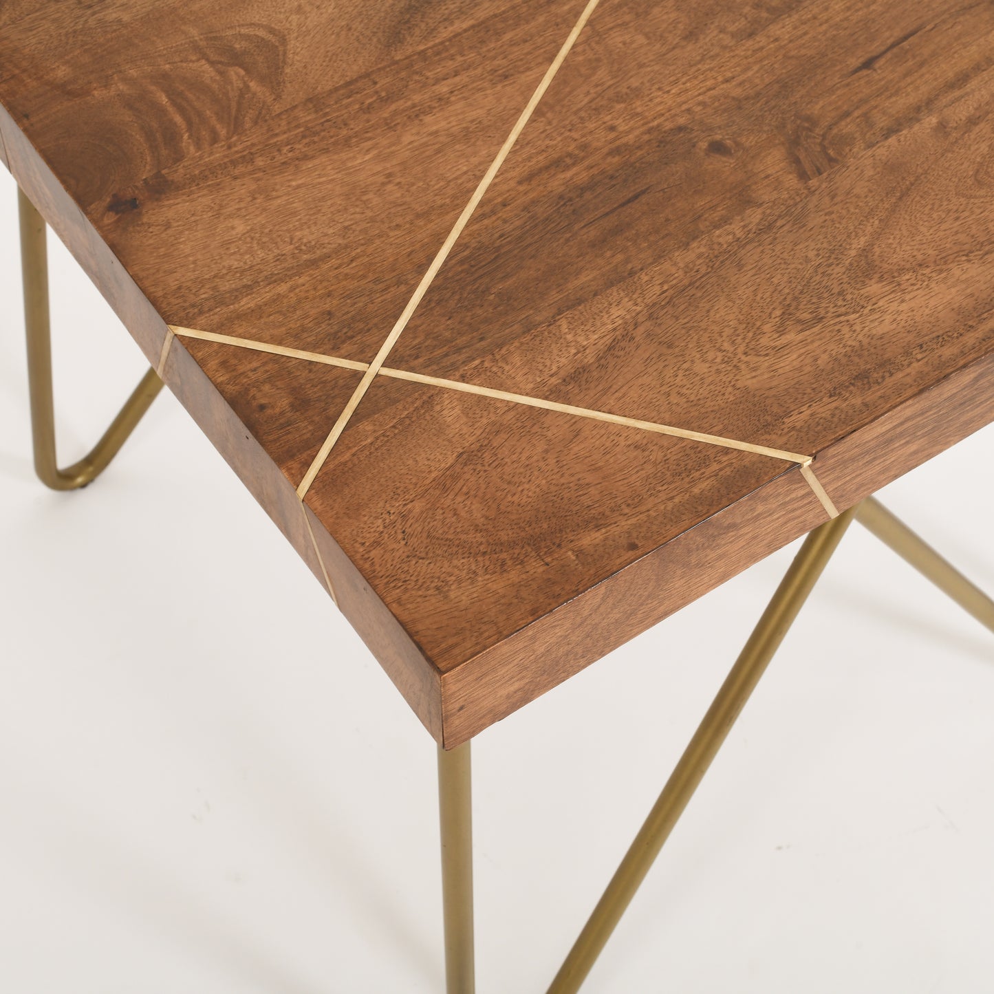 Rayos Brass Inlay End Table